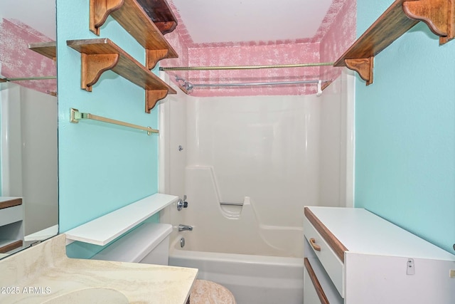 18012 N 37th Dr, Glendale, AZ 85308 - bathroom featuring washtub / shower combination, toilet, and vanity