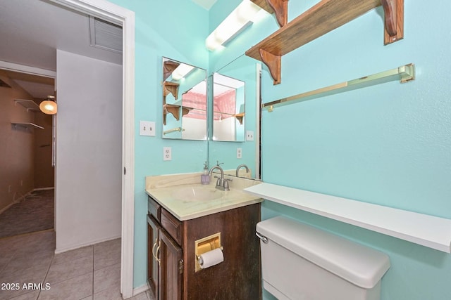 18012 N 37th Dr, Glendale, AZ 85308 - bathroom with visible vents, toilet, tile patterned flooring, and vanity