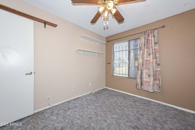 18012 N 37th Dr, Glendale, AZ 85308 - carpeted empty room with ceiling fan, baseboards, and a textured ceiling