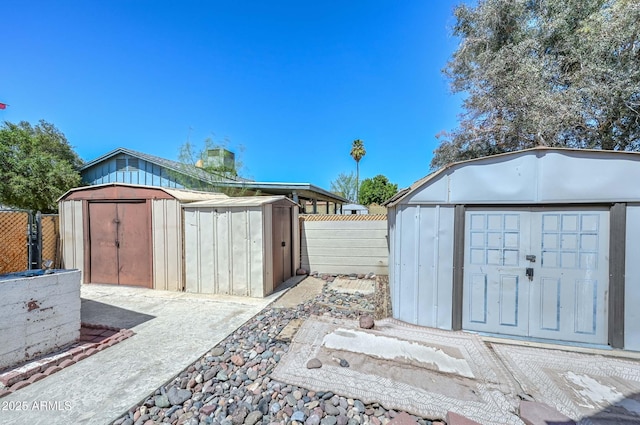 18012 N 37th Dr, Glendale, AZ 85308 - exterior space with a storage shed, a fenced backyard, and an outdoor structure