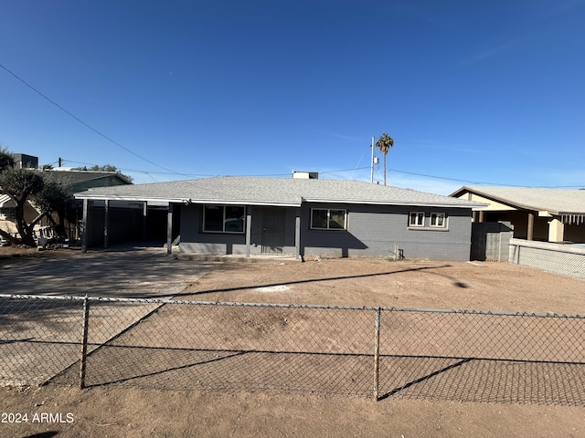 view of ranch-style home