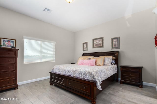 bedroom featuring light hardwood / wood-style floors