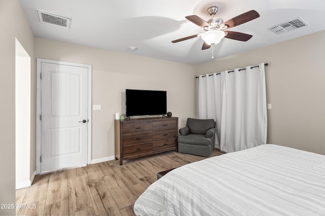 6819 N 10th Pl, Phoenix, AZ 85014 - bedroom featuring wood finished floors, baseboards, and a ceiling fan