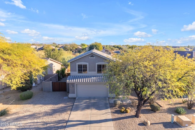 view of front of home featuring a garage