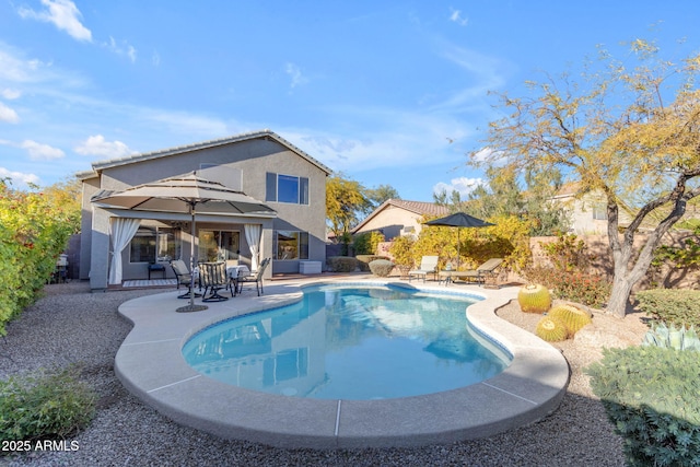 view of pool with a patio area