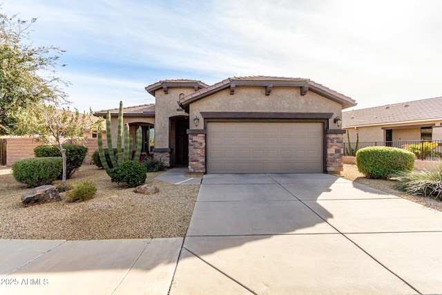 view of front facade featuring a garage