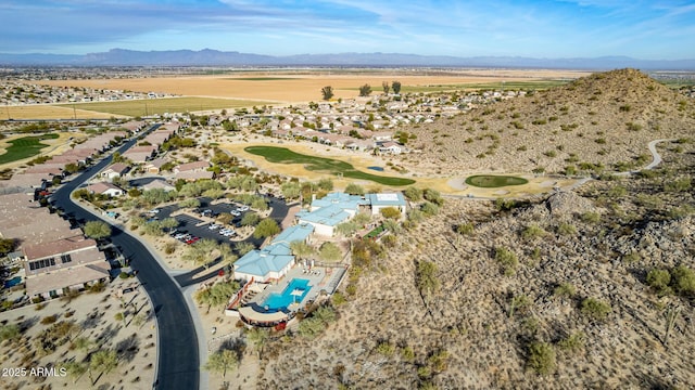 aerial view featuring a mountain view