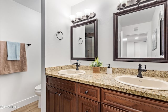 2015 E Southern Ave Unit 16, Tempe, AZ 85282 - full bath featuring double vanity and wood finished floors