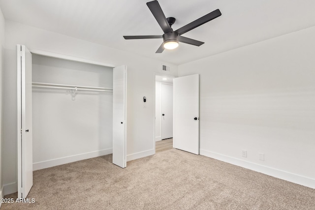 2015 E Southern Ave Unit 16, Tempe, AZ 85282 - unfurnished bedroom with carpet, a closet, and a ceiling fan