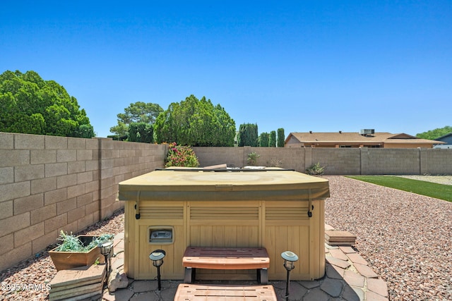 3747 W Aire Libre Ave, Phoenix, AZ 85053 - fenced backyard with a hot tub