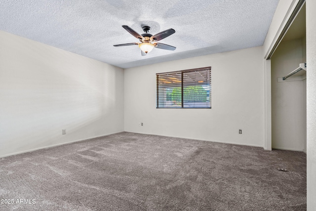 3747 W Aire Libre Ave, Phoenix, AZ 85053 - unfurnished bedroom featuring carpet flooring, a textured ceiling, and ceiling fan