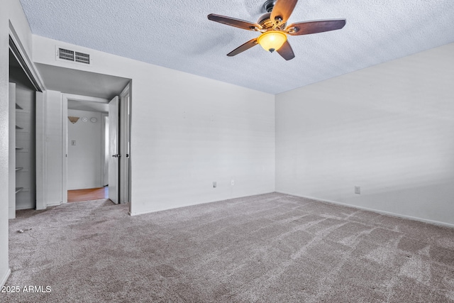 3747 W Aire Libre Ave, Phoenix, AZ 85053 - carpeted empty room with a textured ceiling and a ceiling fan