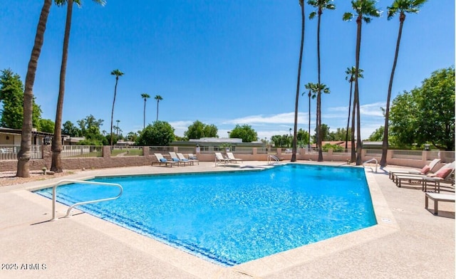 view of pool with a patio area