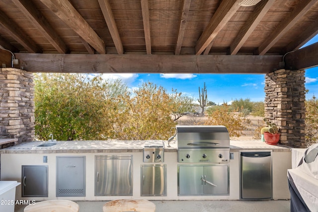 view of patio / terrace with area for grilling