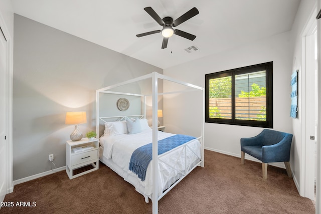 20546 W Summit Pl, Buckeye, AZ 85396 - carpeted bedroom featuring baseboards and a ceiling fan