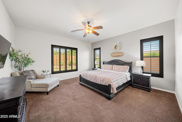 20546 W Summit Pl, Buckeye, AZ 85396 - carpeted bedroom featuring baseboards and ceiling fan