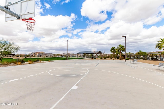 view of sport court featuring community basketball court