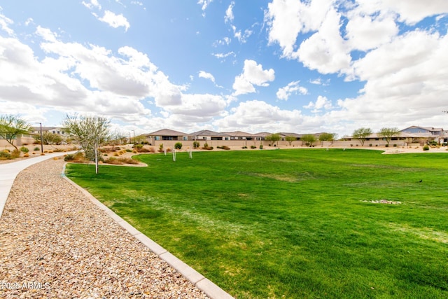 view of yard with a residential view