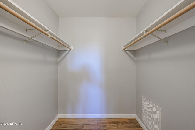 spacious closet with wood-type flooring