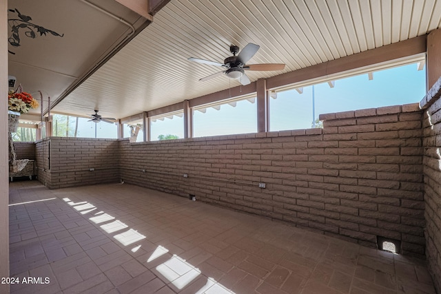 view of patio / terrace with ceiling fan