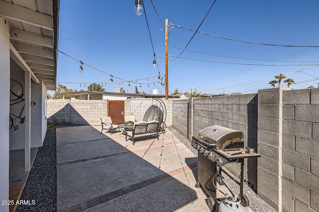 view of patio featuring area for grilling