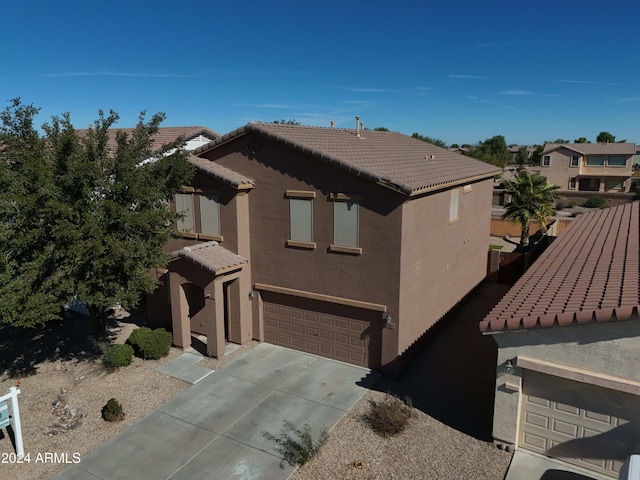 view of front of house featuring a garage