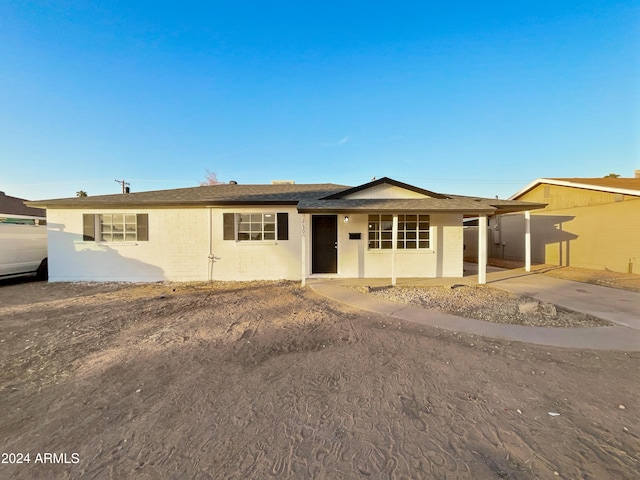 view of ranch-style home