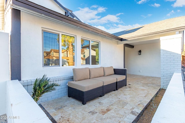 view of patio / terrace featuring an outdoor hangout area