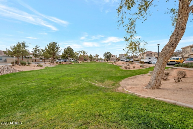 view of yard with a residential view