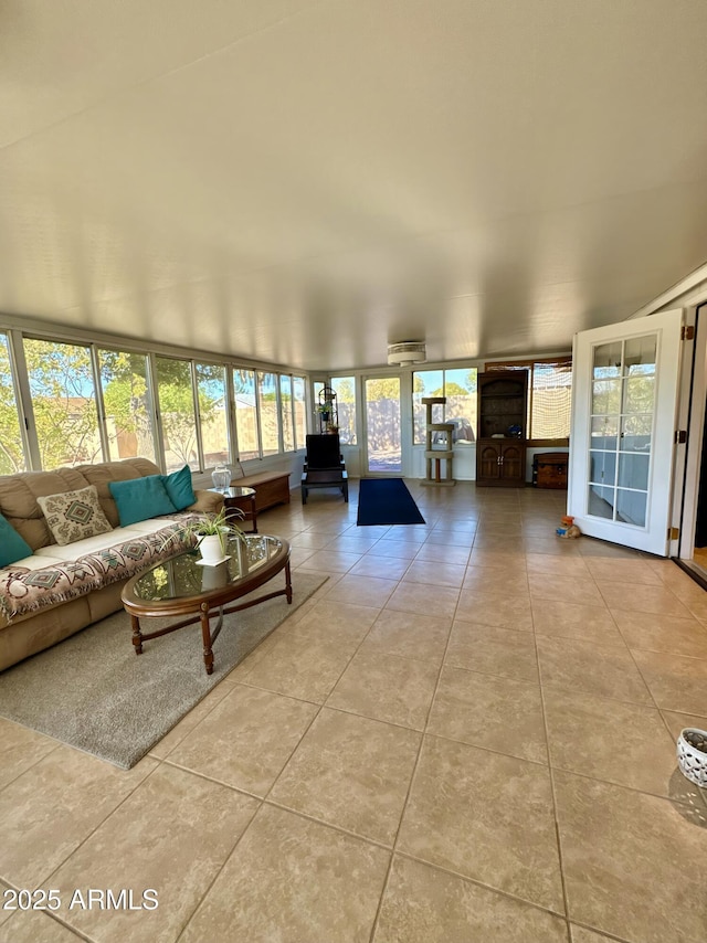 view of sunroom