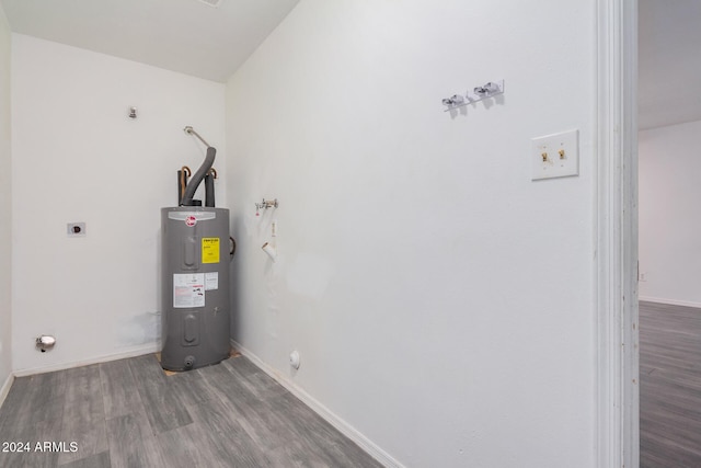 utility room with water heater