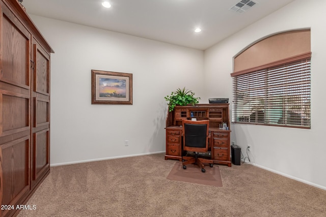 office featuring carpet flooring