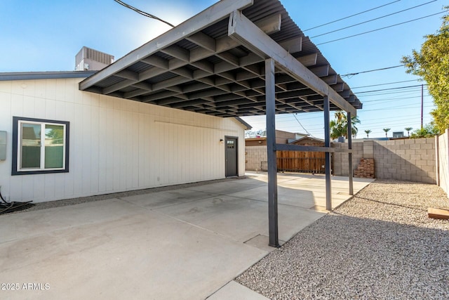 view of patio / terrace with central air condition unit