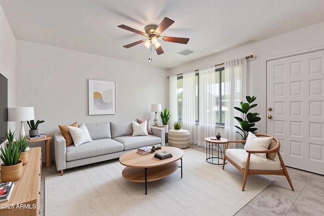 2145 W Cholla St, Phoenix, AZ 85029 - living room featuring a ceiling fan