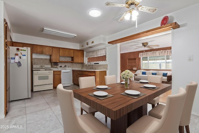 2145 W Cholla St, Phoenix, AZ 85029 - dining space with ceiling fan and light tile patterned floors