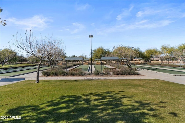 8127 W Autumn Vista Way, Florence, AZ 85132 - surrounding community with a bocce ball area and a lawn