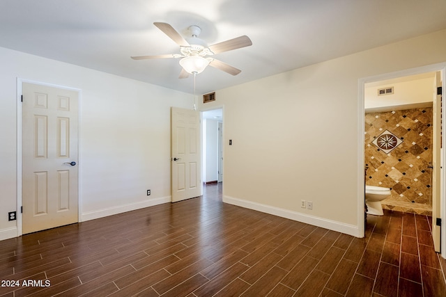 spare room featuring ceiling fan