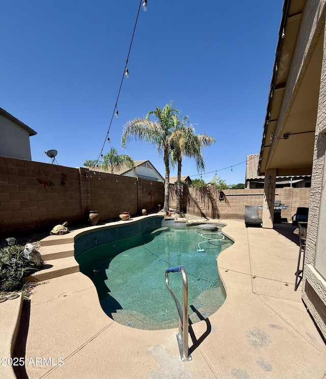 3891 E Simpson Rd, Gilbert, AZ 85297 - view of pool with a fenced backyard and a patio area