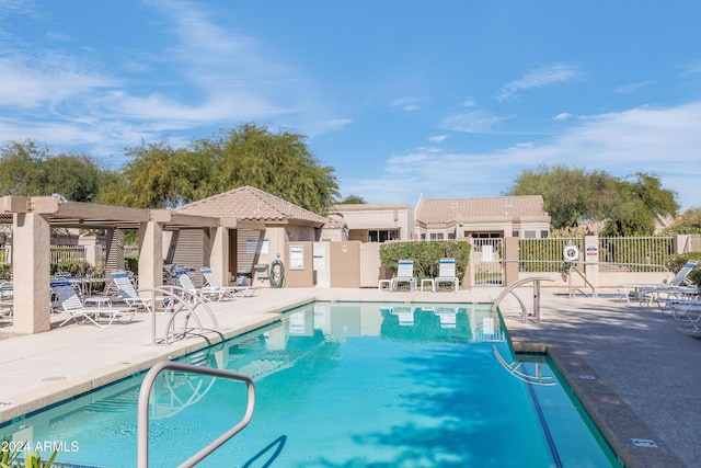 view of pool with a patio area