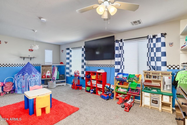 775 E Leslie Ave, San Tan Valley, AZ 85140 - game room with ceiling fan and carpet