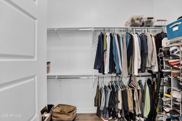3915 N Shannon Cir, Mesa, AZ 85215 - walk in closet featuring wood finished floors
