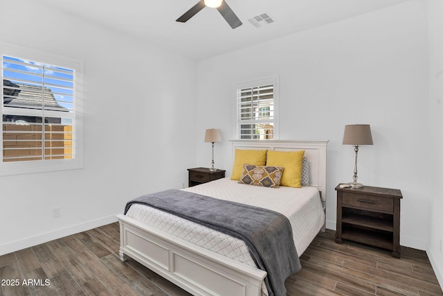 3915 N Shannon Cir, Mesa, AZ 85215 - bedroom featuring wood finished floors and a ceiling fan
