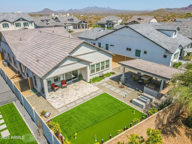 3915 N Shannon Cir, Mesa, AZ 85215 - aerial perspective of suburban area with a mountainous background