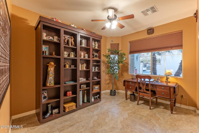 office with ceiling fan