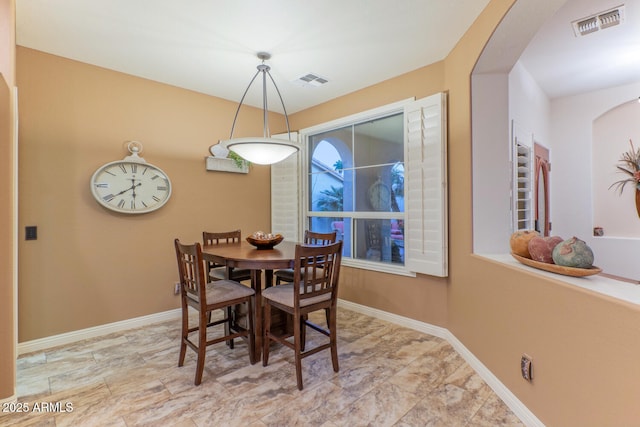 view of dining area