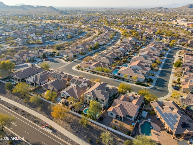 aerial view featuring a mountain view