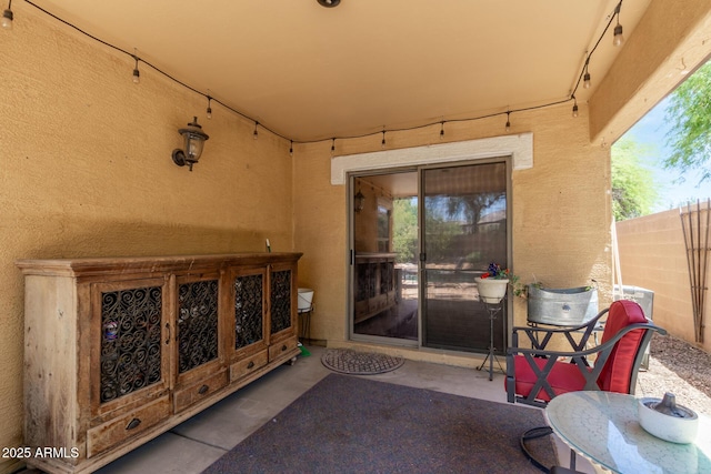 view of patio / terrace with fence