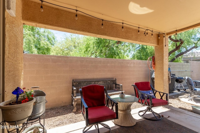 view of patio / terrace featuring a fenced backyard