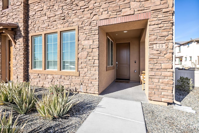 4100 S Pinelake Way Unit 149, Chandler, AZ 85249 - property entrance featuring stone siding
