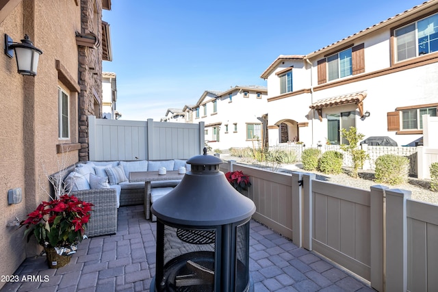 4100 S Pinelake Way Unit 149, Chandler, AZ 85249 - view of patio / terrace featuring a residential view and an outdoor hangout area